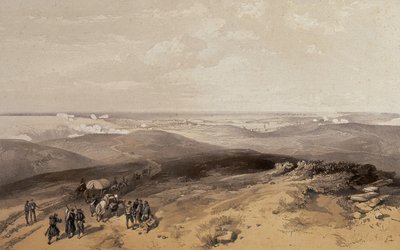 Sebastopoli dal retro delle batterie inglesi, 1855 da William Crimea Simpson